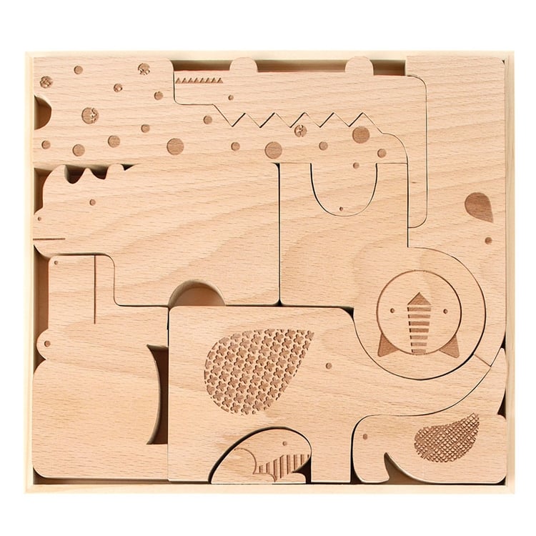 Petit fashion collage wooden puzzle